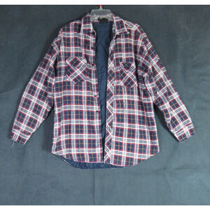 Vintage Jordan Christopher Flannel Shirt Mens L Blue Plaid Shacket Lodge Grunge